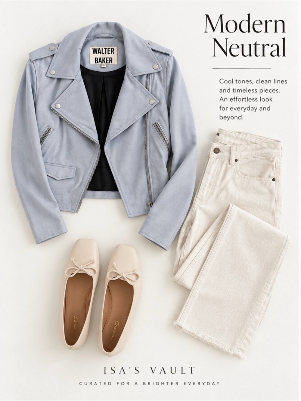 Walter Baker Liz Light Blue Genuine Leather Moto Jacket – Retail $698